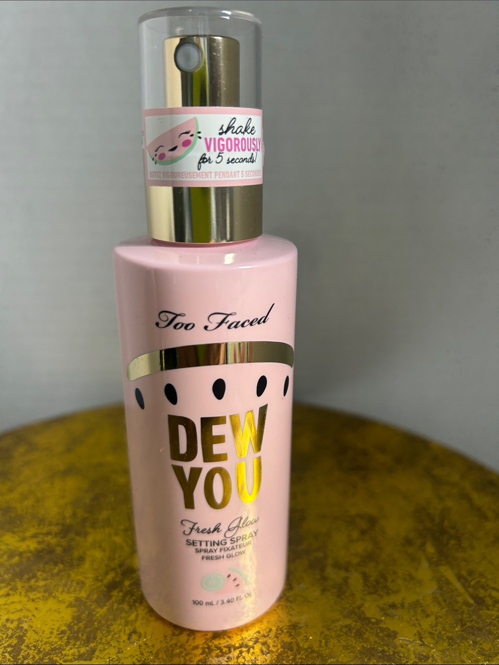 Too Faced Dew You Fresh Glow Setting Spray - Pink & Gold Accents